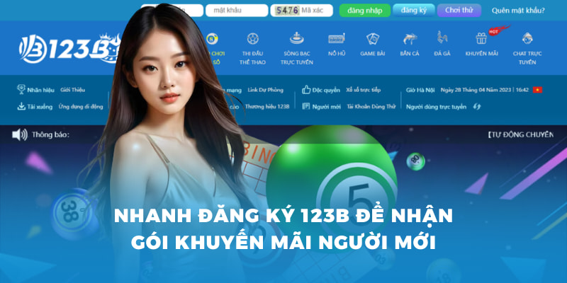 Nhanh đăng ký 123B để nhận gói khuyến mãi người mới